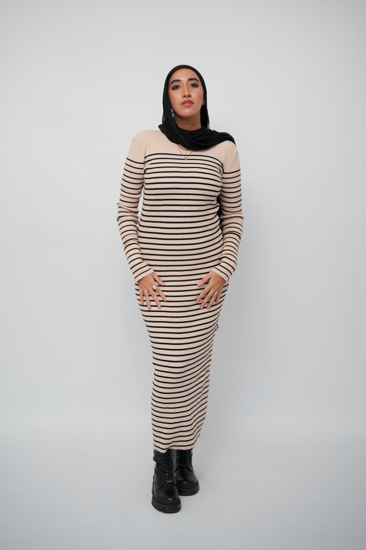 Alma stripped basic dress