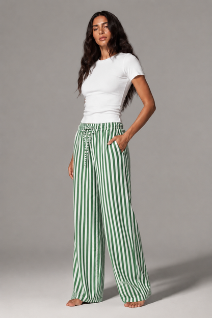 Dolce Stripe Pants - Green