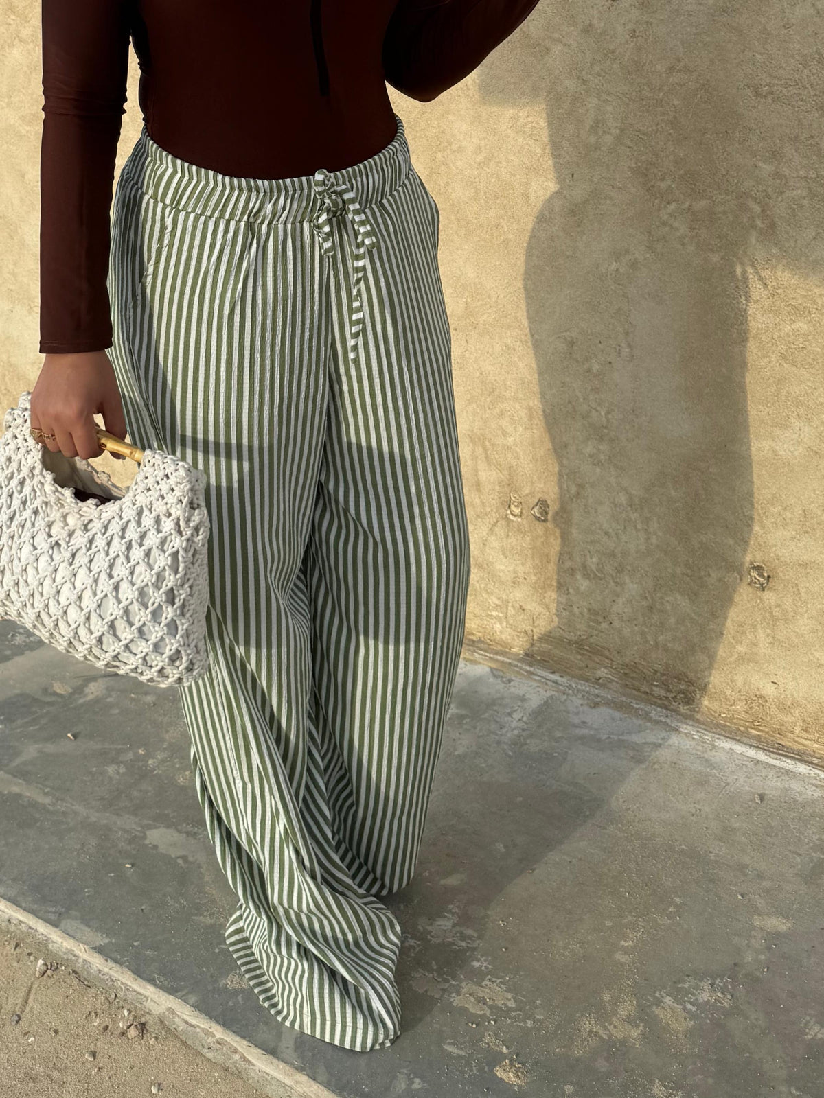 Dolce Stripe Pants - Green