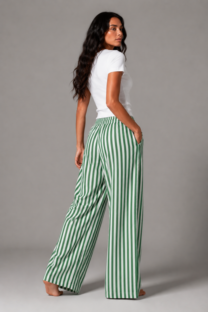 Dolce Stripe Pants - Green