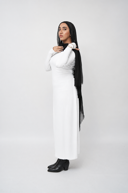 Long sleeves basic dress