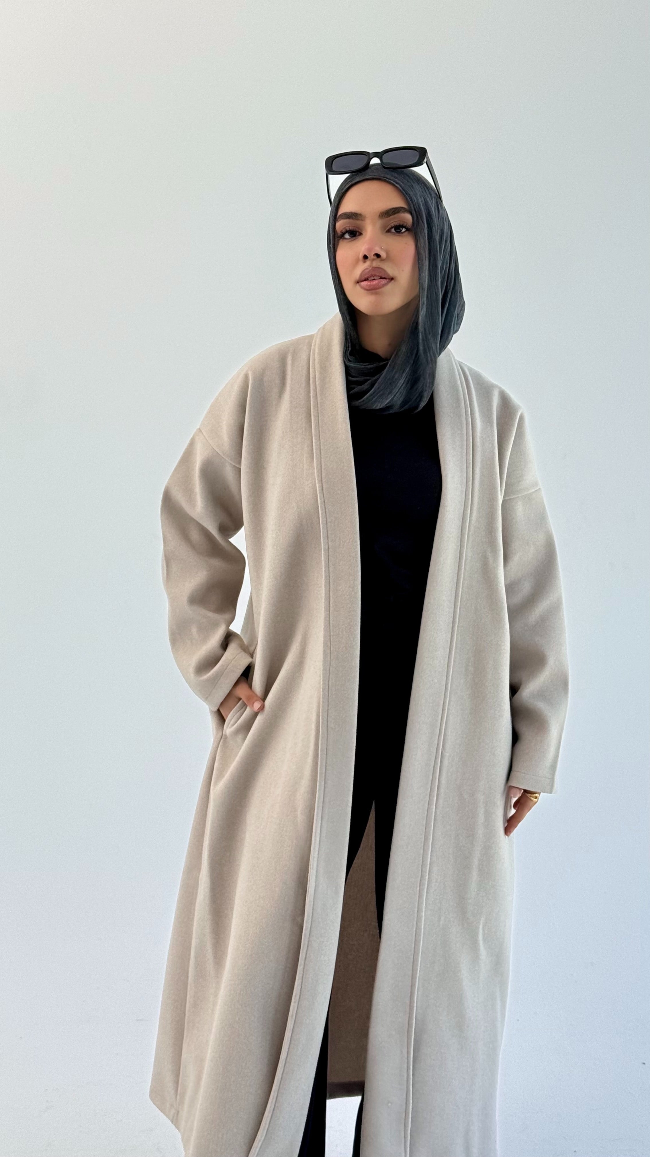 Long Line Cardigan-light Beige