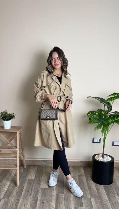Elyra Trench Coat - Beige