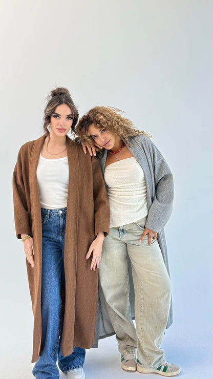 Long Line Cardigan-gray