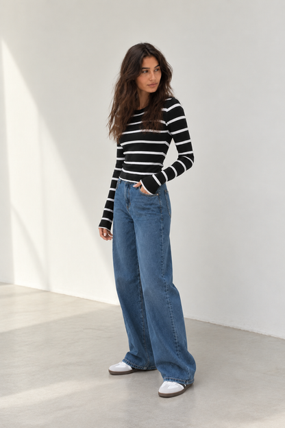 Striped Top - Black