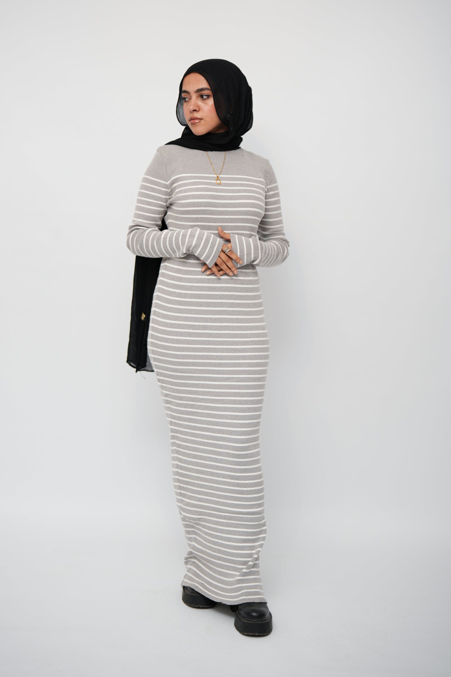 Alma stripped basic dress