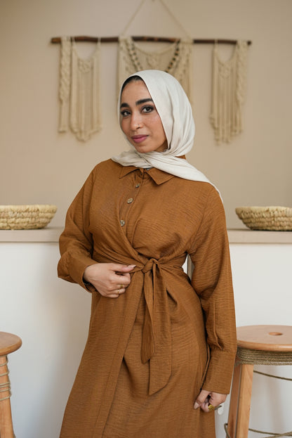 Sage wrap dress