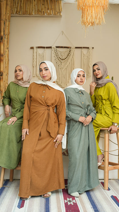 Sage wrap dress