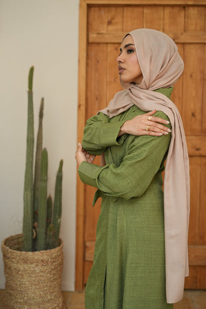 Sage wrap dress