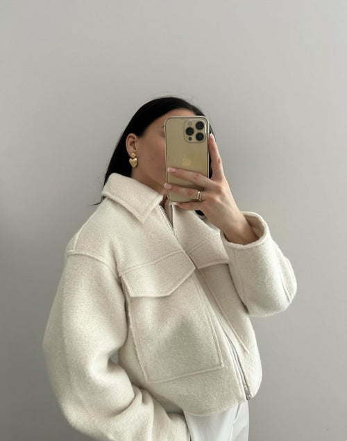Aveline Cropped Jacket - Beige
