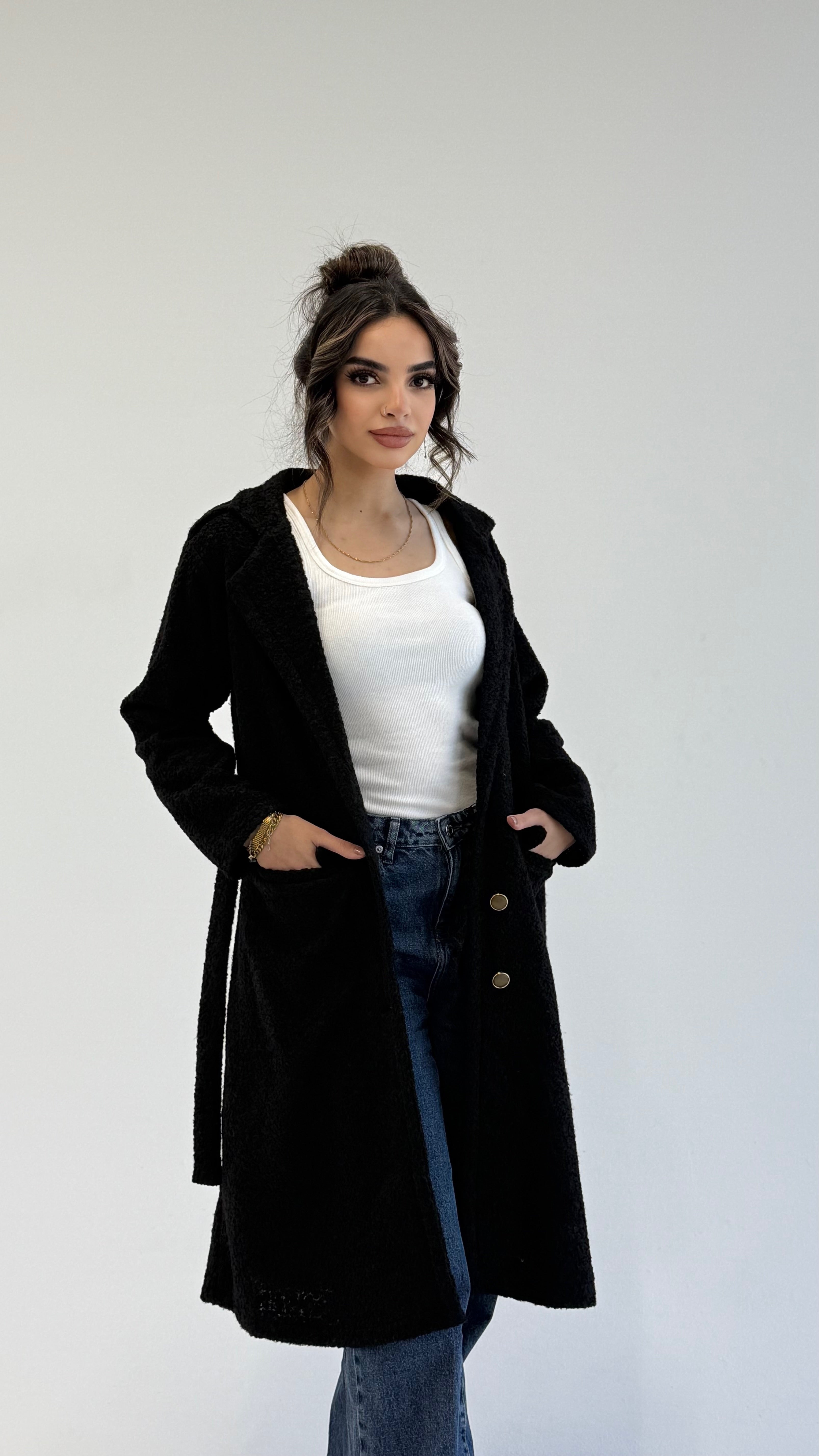 Fluffy Dream Coat - Black