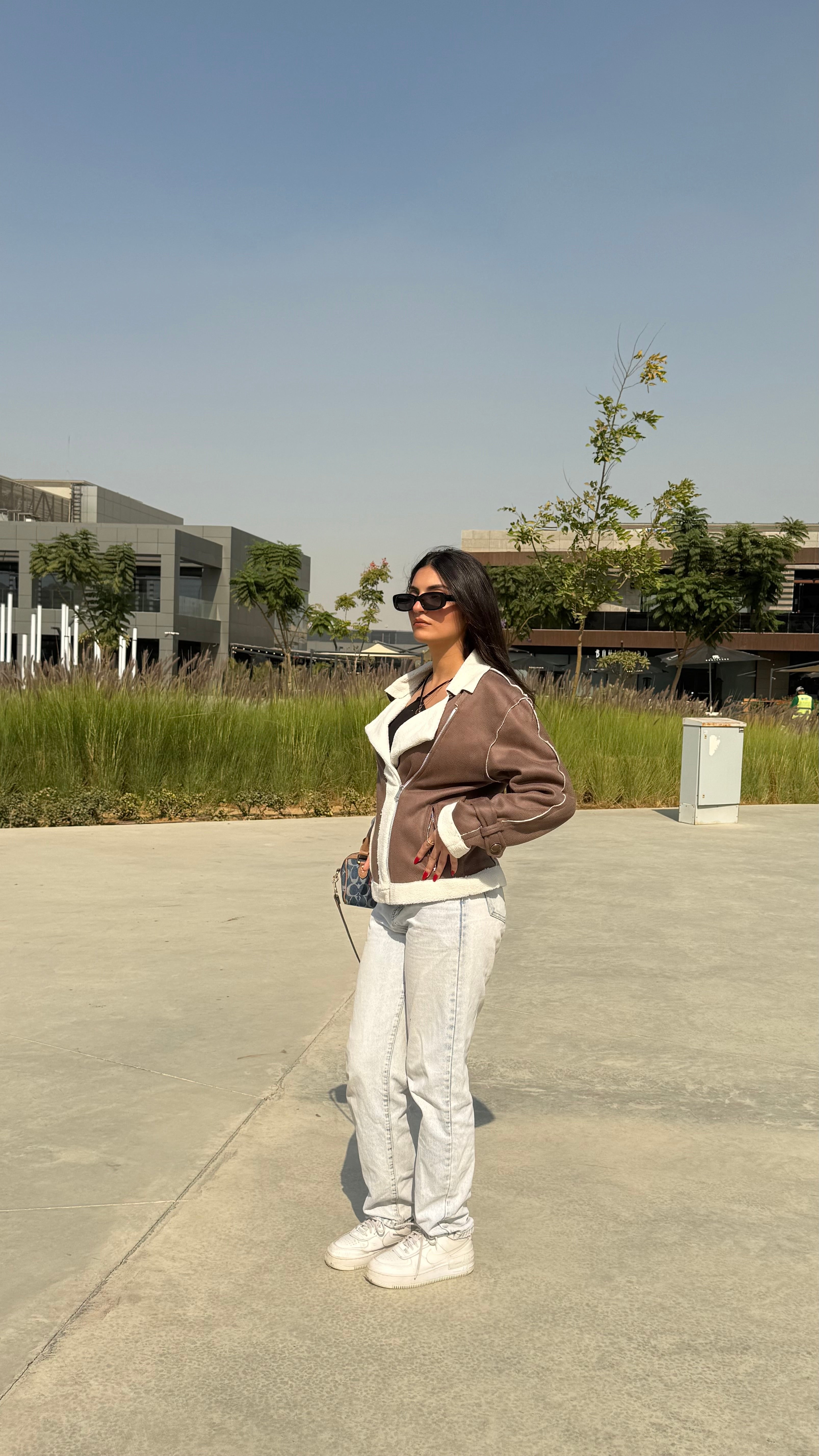 Too Blessed Fur Leather Jacket- Amber Brown