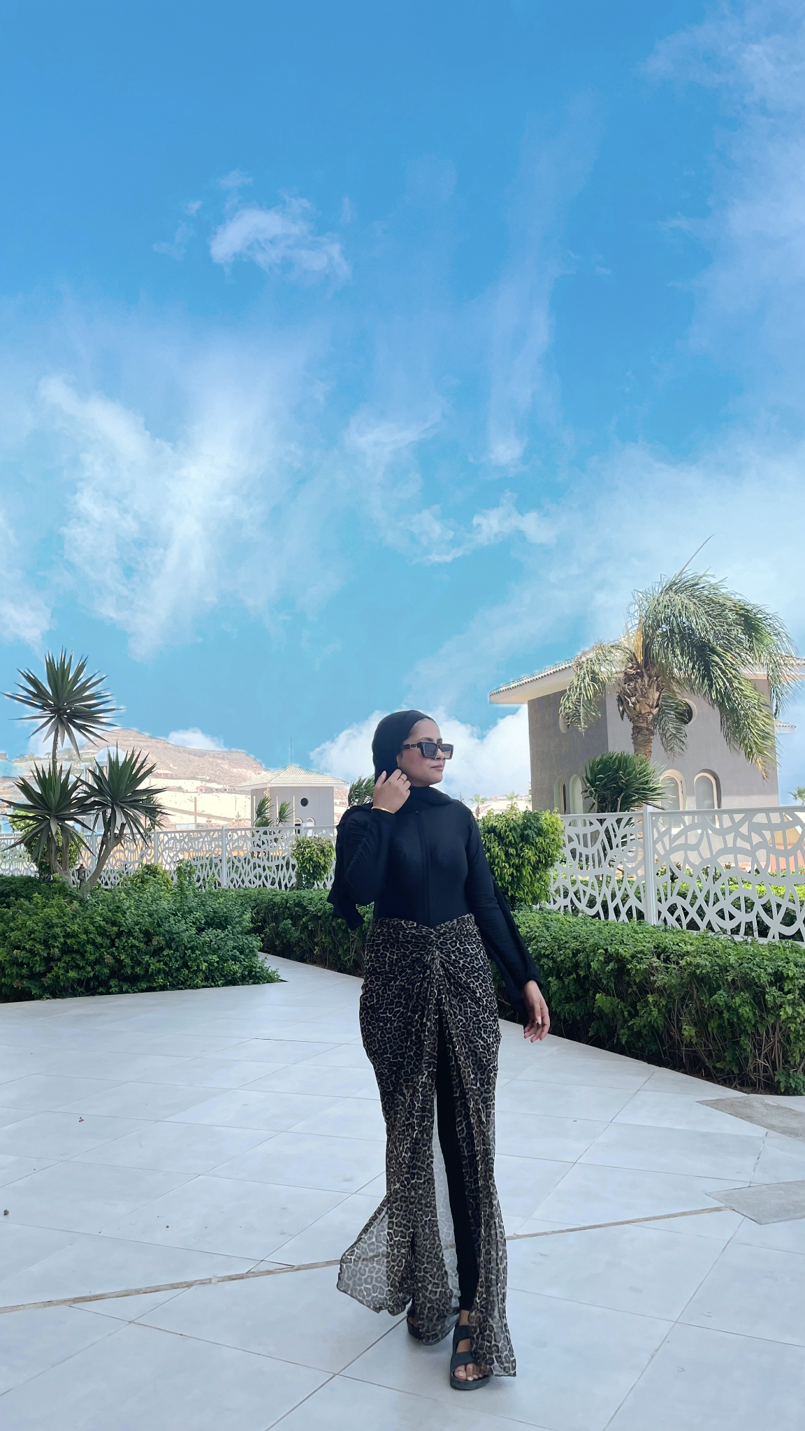 Leopard Tulle cover-up