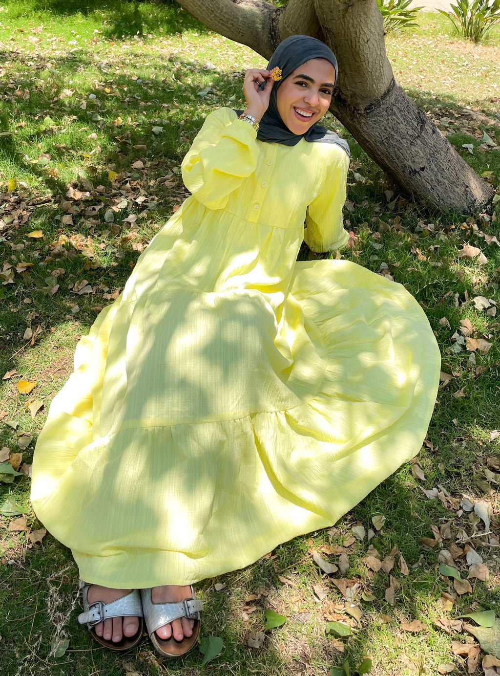 Elara Dress - butter yellow