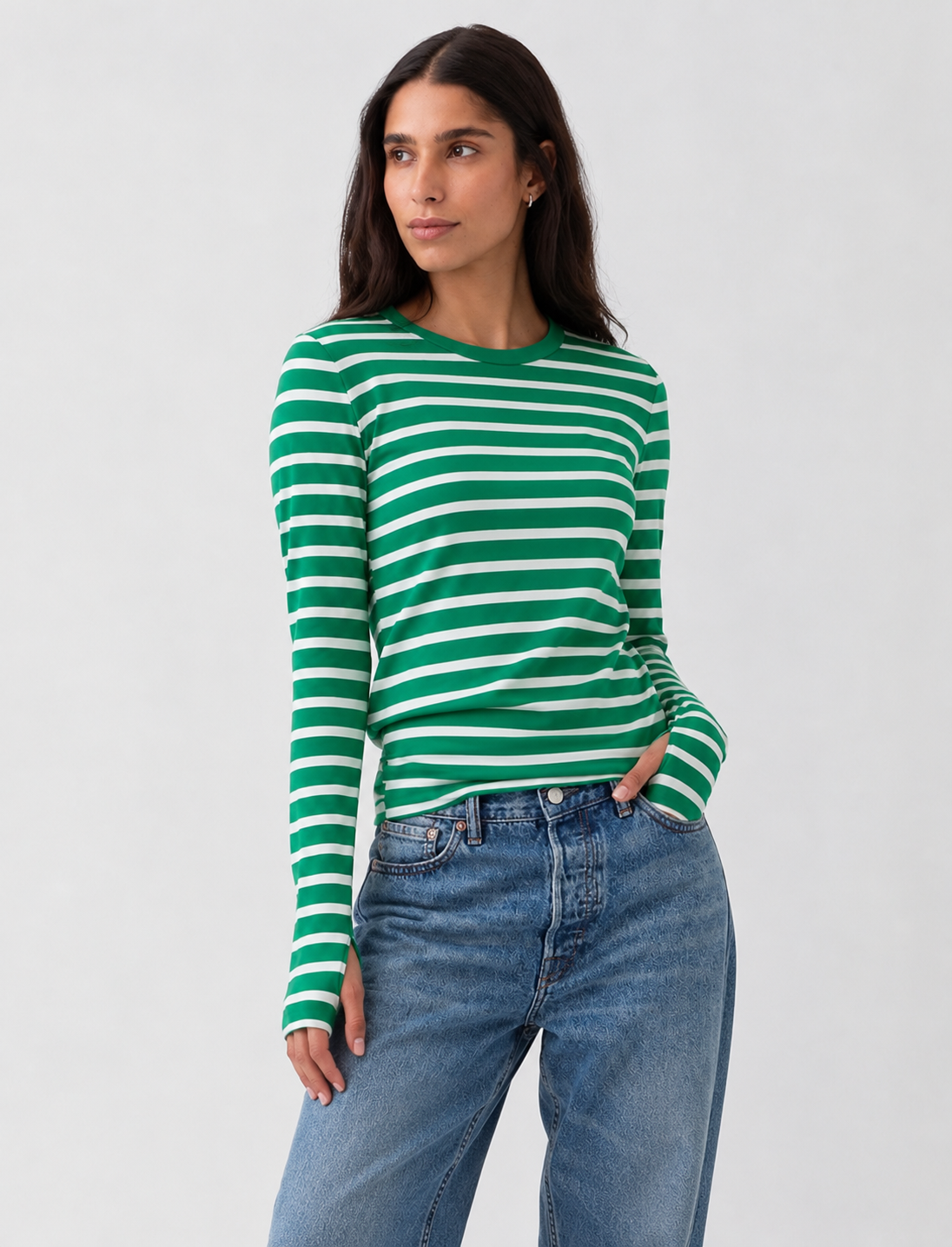 Striped Top - Green