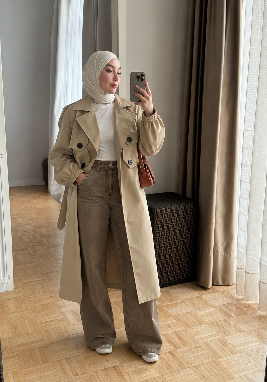 Elyra Trench Coat - Beige